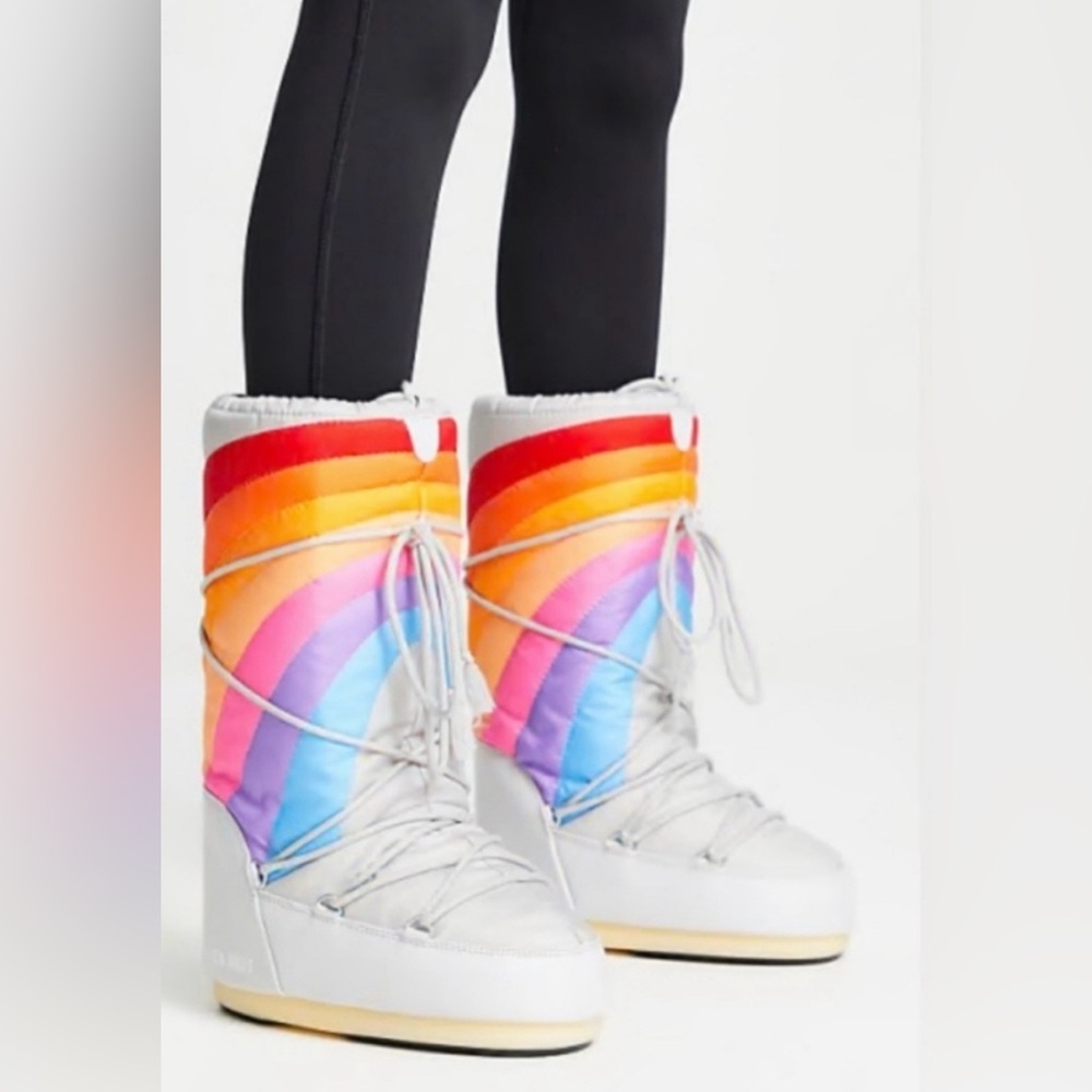 Moon Boot Icon Rainbow Snow Boots NWOB - Picture 13 of 17
